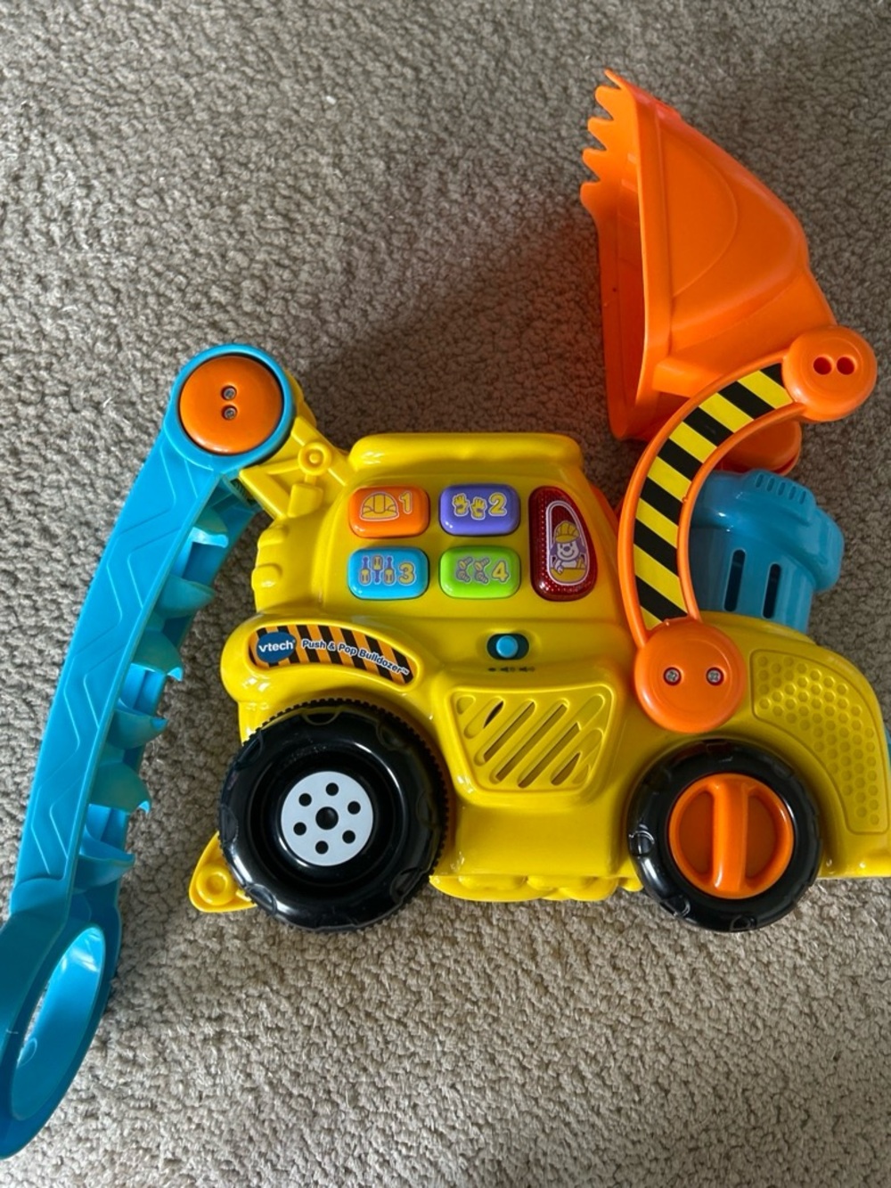 VTech Yellow & Orange Learning Excavator Toy for Kids
